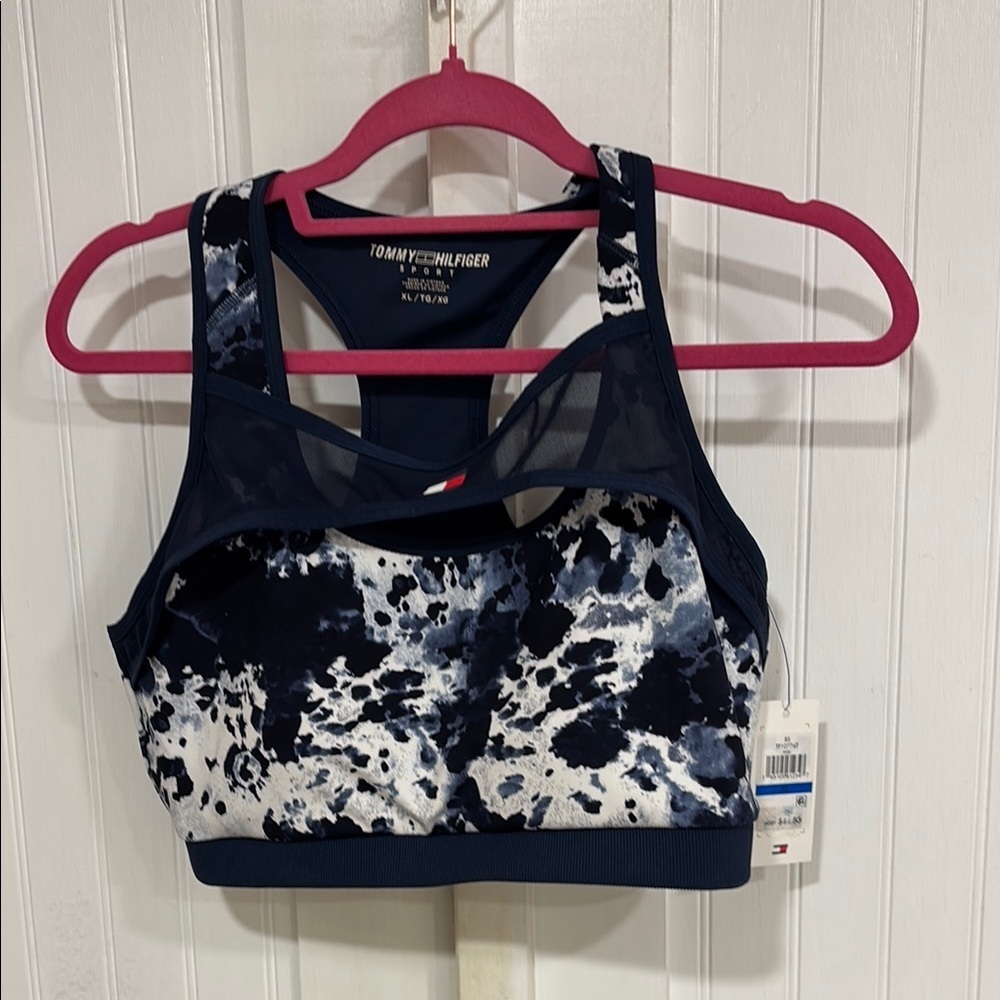 Tommy Hilfiger Women's Navy, Razorback Sports Bra size XL